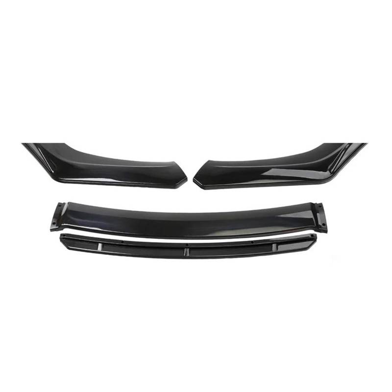Frontspoiler 4 STÜCKE Universal Auto Frontstoßstange Lip Body Kit Vorne Unten Kinn Stoßstange Abdeckung Lippe Frontspoiler Spoiler Canard Splitter Diffusor Spoilerlippe(Schwarz) von ODKBFG