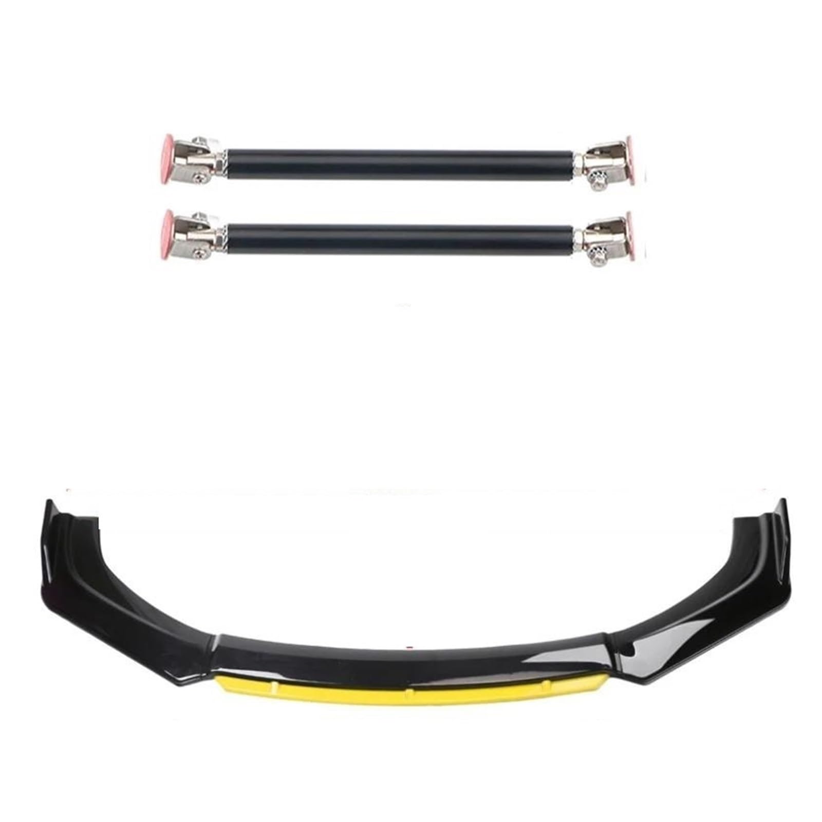 Frontspoiler 4 STÜCKE Universal Autozubehör Auto Frontstoßstange Lip Body Kit Spoiler Splitter Diffusor Splitter ABS Kunststoff Kohlefaser Spoilerlippe(15cm Black 3) von ODKBFG