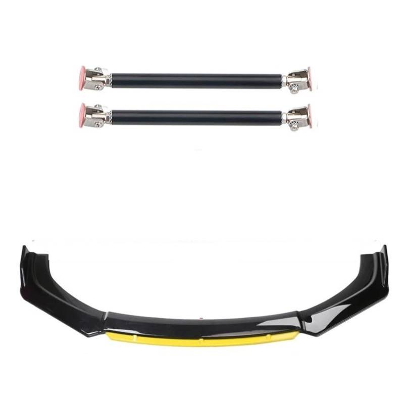 Frontspoiler 4 STÜCKE Universal Autozubehör Auto Frontstoßstange Lip Body Kit Spoiler Splitter Diffusor Splitter ABS Kunststoff Kohlefaser Spoilerlippe(15cm Black 3) von ODKBFG