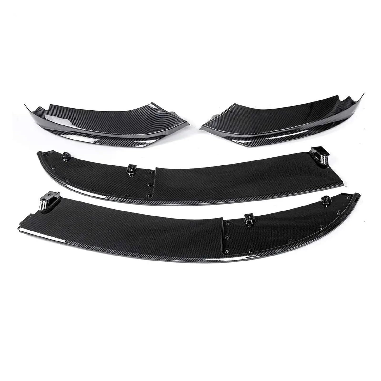 Frontspoiler 4er-Serie Für F32 F33 F36 4er-Serie Sport 2014-2020 F32 Auto Frontstoßstange Lip Body Kit Spoiler Schutzabdeckung Seitensplitter Spoilerlippe(Kohlefaser-Optik) von ODKBFG