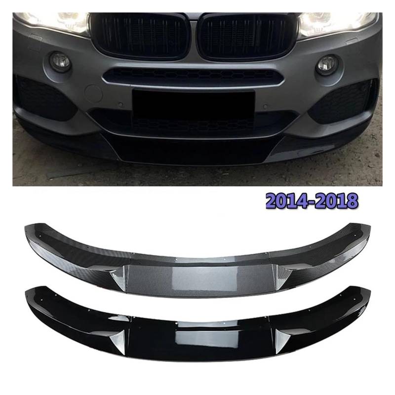 Frontspoiler Auto Front Stoßstange Splitter Lip Body Kit Spoiler Glanz Schwarz Canard Zubehör Für X5 F15 Sport 2014 2015 2016 2017 2018 Spoilerlippe(Kohlefaser) von ODKBFG