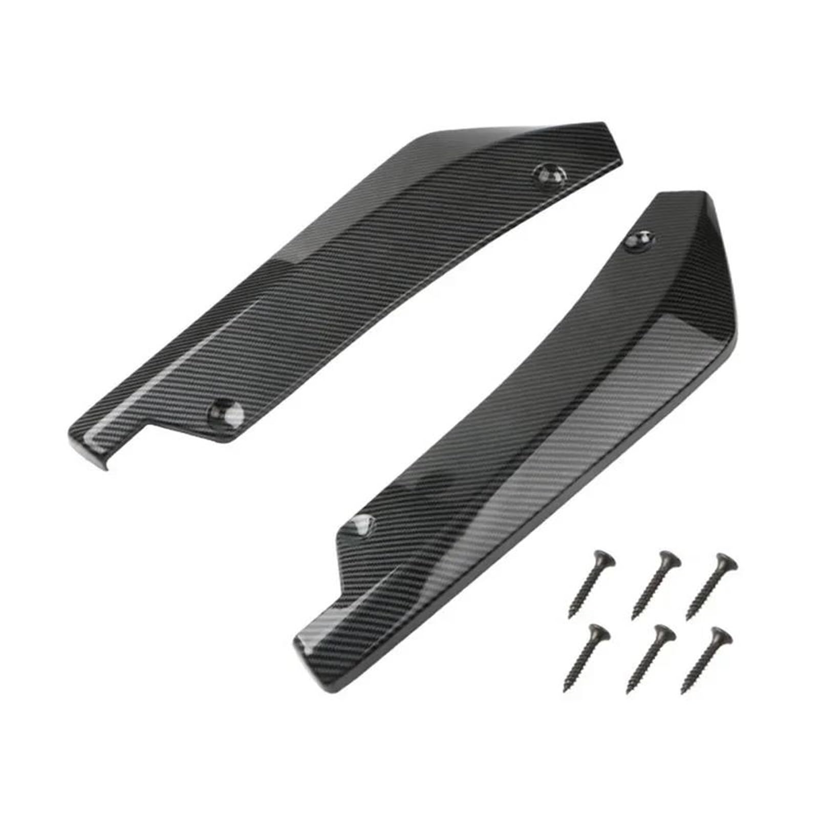 Frontspoiler Auto Universal Vorne Hinten Stoßstange Streifen Lip Spoiler Diffusor Splitter Kratzschutz Carbon Fiber Winglets Seite Rock Erweiterung Spoilerlippe(Kohlefaser) von ODKBFG