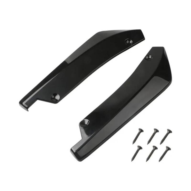 Frontspoiler Auto Universal Vorne Hinten Stoßstange Streifen Lip Spoiler Diffusor Splitter Kratzschutz Carbon Fiber Winglets Seite Rock Erweiterung Spoilerlippe(Schwarz) von ODKBFG