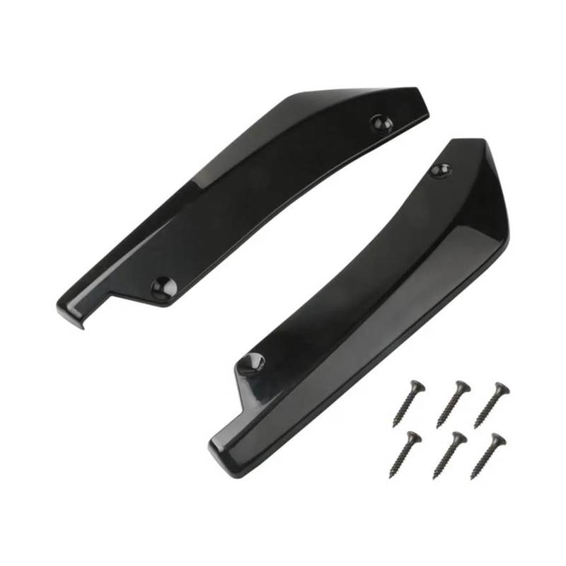 Frontspoiler Auto Vorne Hinten Stoßstange Streifen Lip Spoiler Diffusor Splitter Kratzschutz Winglets Seitenschweller Verlängerung Carbon Fiber Spoilerlippe(Schwarz) von ODKBFG