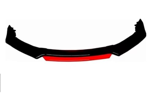 Frontspoiler Autozubehör Body Kit Fünf Farboptionen Modifizierte Sport-Außenteile Tuning 4-teilige Frontstoßstangenlippe Für Hyundai I20 Spoilerlippe(Rot) von ODKBFG
