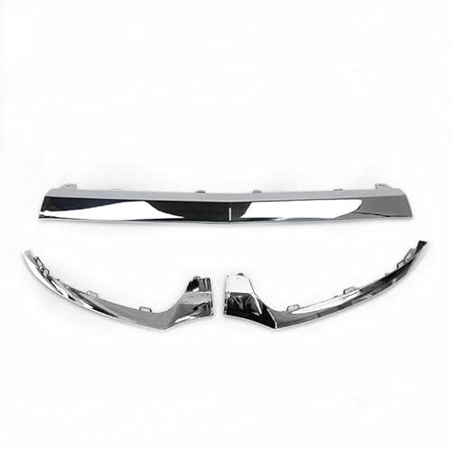 Frontspoiler Frontstoßstange Unterlippe Zierleiste Chrom Karosserie-Kit Für Benz Für Klasse C W205 2014-2018 Zubehör Glänzend Schwarz Spoilerlippe(Chrome A Set) von ODKBFG