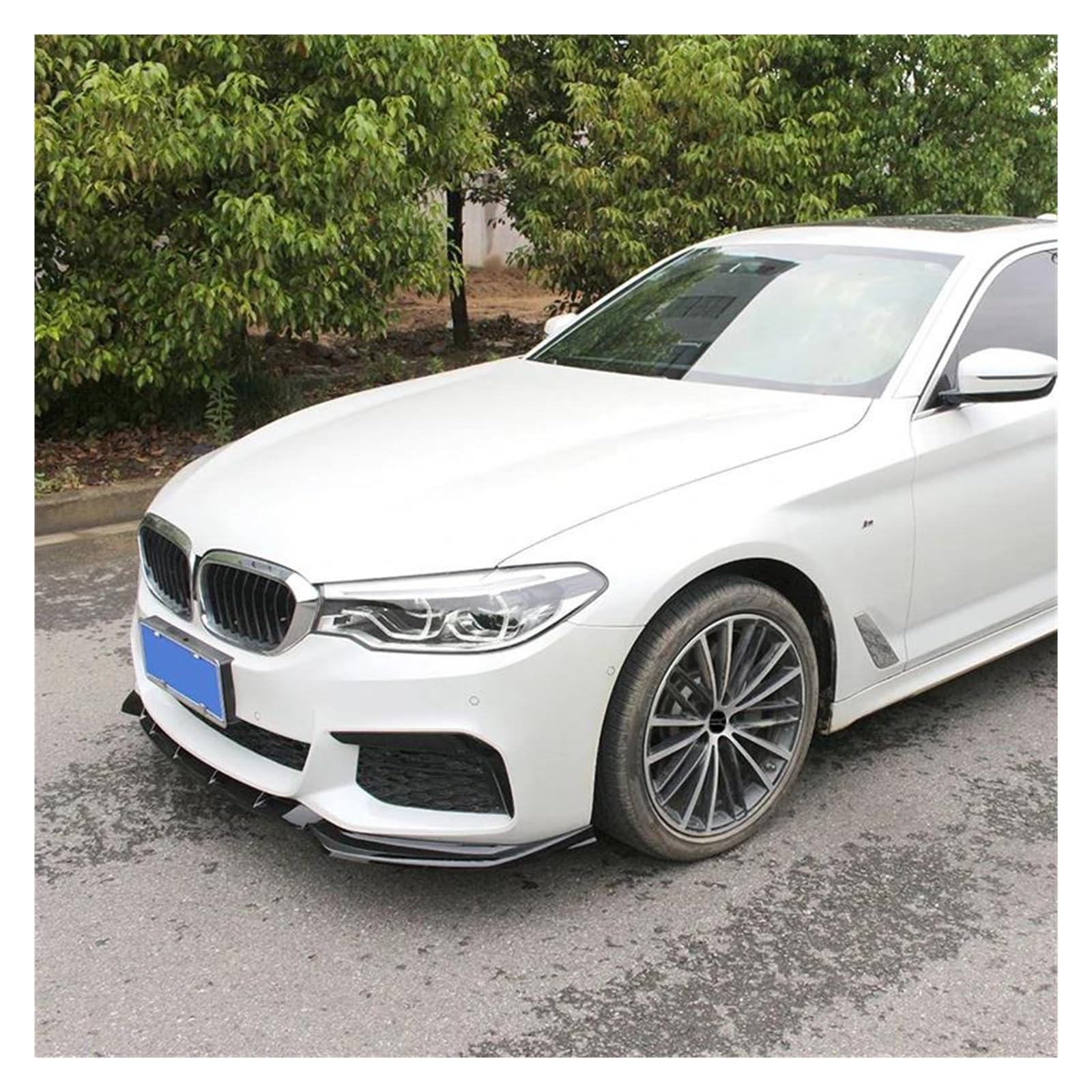Frontspoiler Für 5 G30 G31 530d 525i 540i 530i 2018-2020 Front Lower Bumper Kinn Lip Splitter Diffusor Spoiler Stoßstange Schutzfolie Spoilerlippe(Matt-schwarz) von ODKBFG
