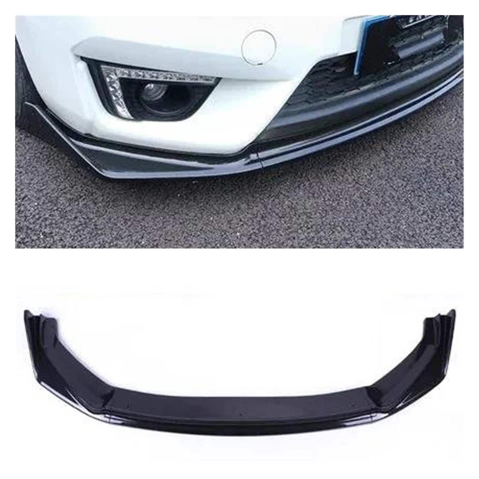 Frontspoiler Für Fit Für Jazz 2014 2015 2016 2017 2018 2019 2020 Front Stoßstange Splitter Lip Diffusor Spoiler Rock Körper Kit Dekorative Streifen Schaufel Spoilerlippe(14-17carbon Surface) von ODKBFG