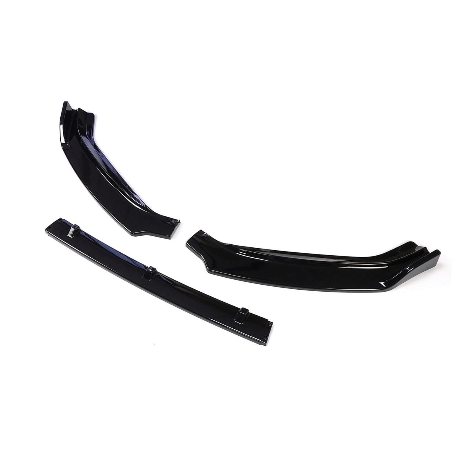 Frontspoiler Für Golf 7 7.5 MK7 Für GTI Body Kit Spoiler Splitter Diffusor Schwarz Carbon Fiber Canard Splitter ABS Kunststoff Auto Vorne Hinten Stoßstange Lip Spoilerlippe(Black Front Bumper) von ODKBFG
