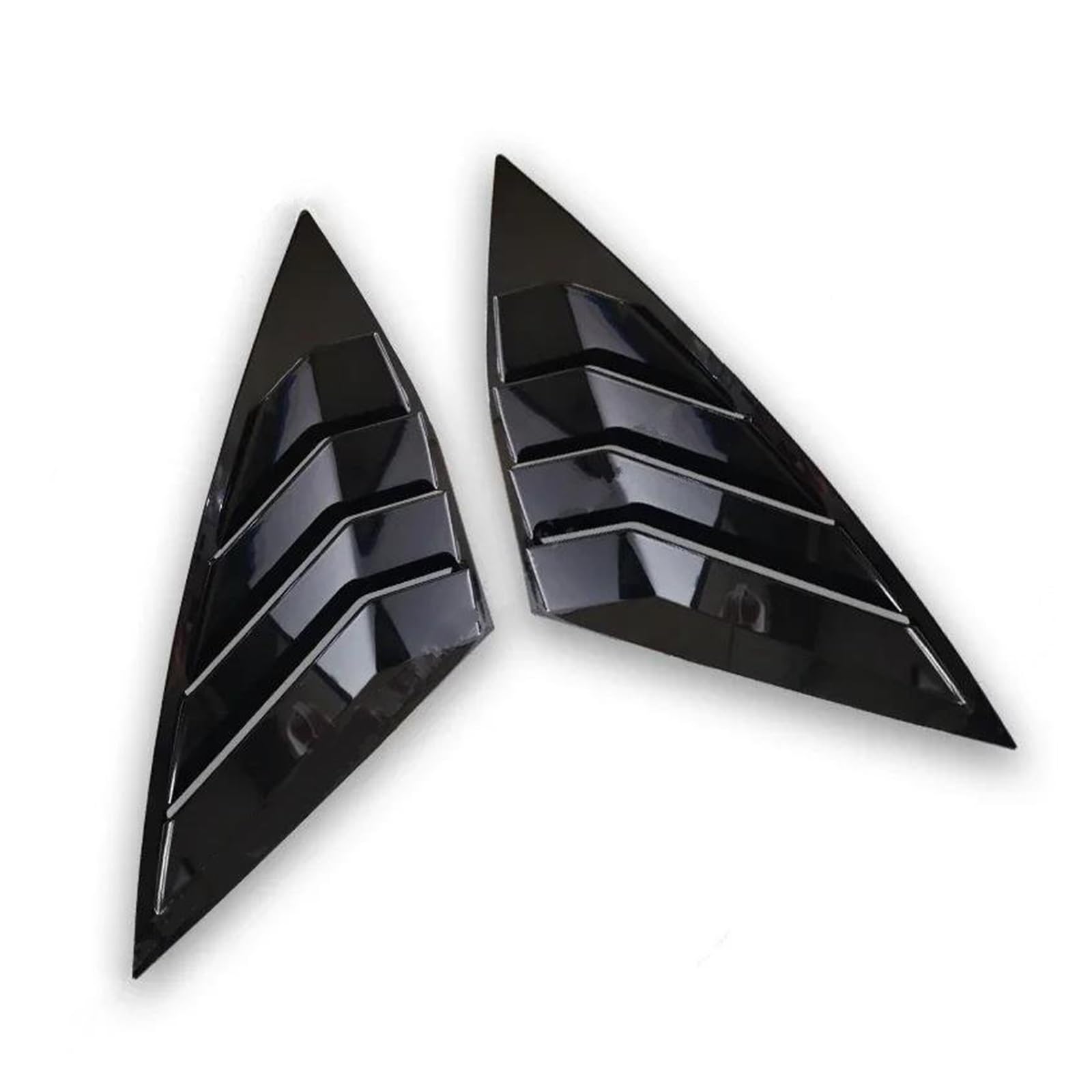 Frontspoiler Für VW Für Jetta MK7 2019 2020 2021 2022 Auto Front Stoßstange Lip Splitter Spoiler Hinten Seite Fenster Jalousie Shutter Körper Kits Tuning ABS Spoilerlippe(Louver Gloss Black) von ODKBFG