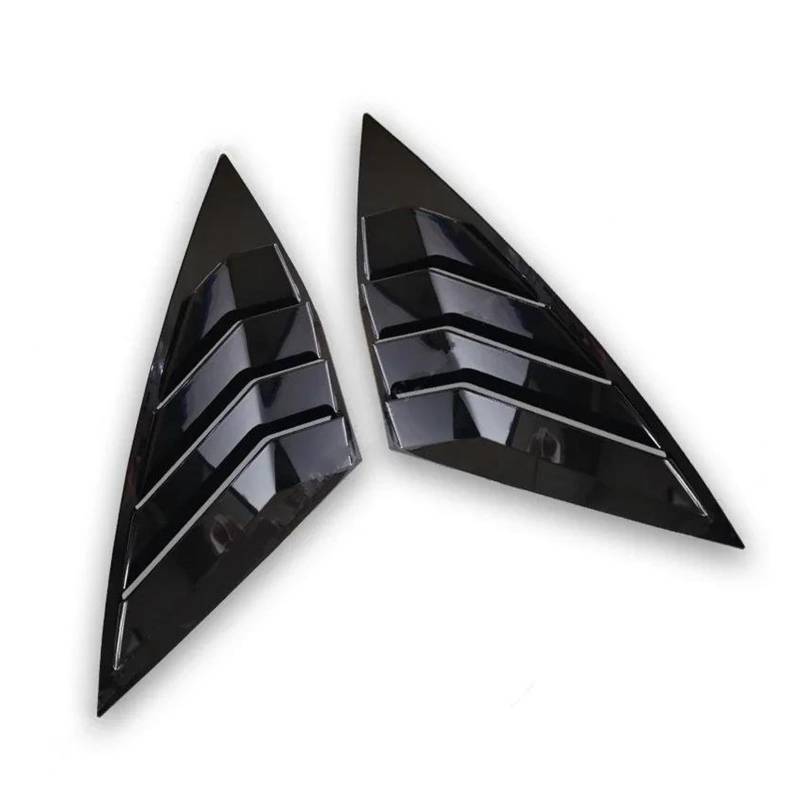 Frontspoiler Für VW Für Jetta MK7 2019 2020 2021 2022 Auto Front Stoßstange Lip Splitter Spoiler Hinten Seite Fenster Jalousie Shutter Körper Kits Tuning ABS Spoilerlippe(Louver Gloss Black) von ODKBFG