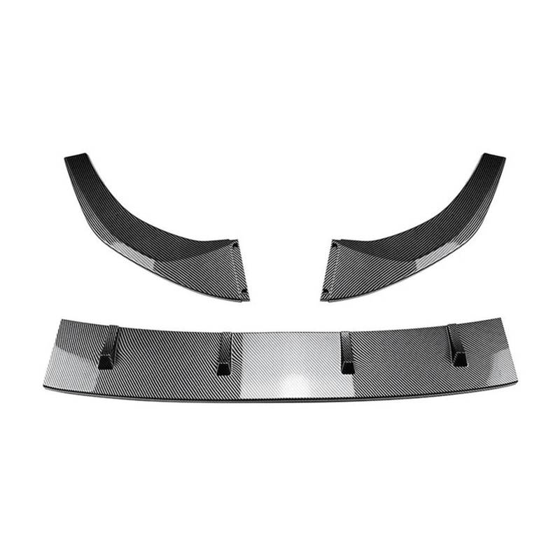 Frontspoiler Für VW Für Polo MK6 2018 2019 2020 Auto Vorderen Stoßfänger Kinn Lip Unteren Spoiler Diffusor Splitter Körper Kit Schürzen Abdeckung Schutz Trim Spoilerlippe(Carbon Look) von ODKBFG
