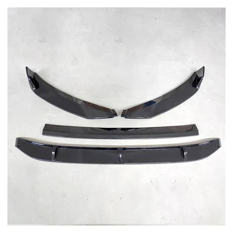 Frontspoiler Für VW Für RTEON CC 2019 2020 Frontschürze Spoiler Schutz Platte Lip Body Kit Carbon Oberfläche Dekorative Streifen Kinn Schaufel Spoilerlippe(Gloss Black) von ODKBFG