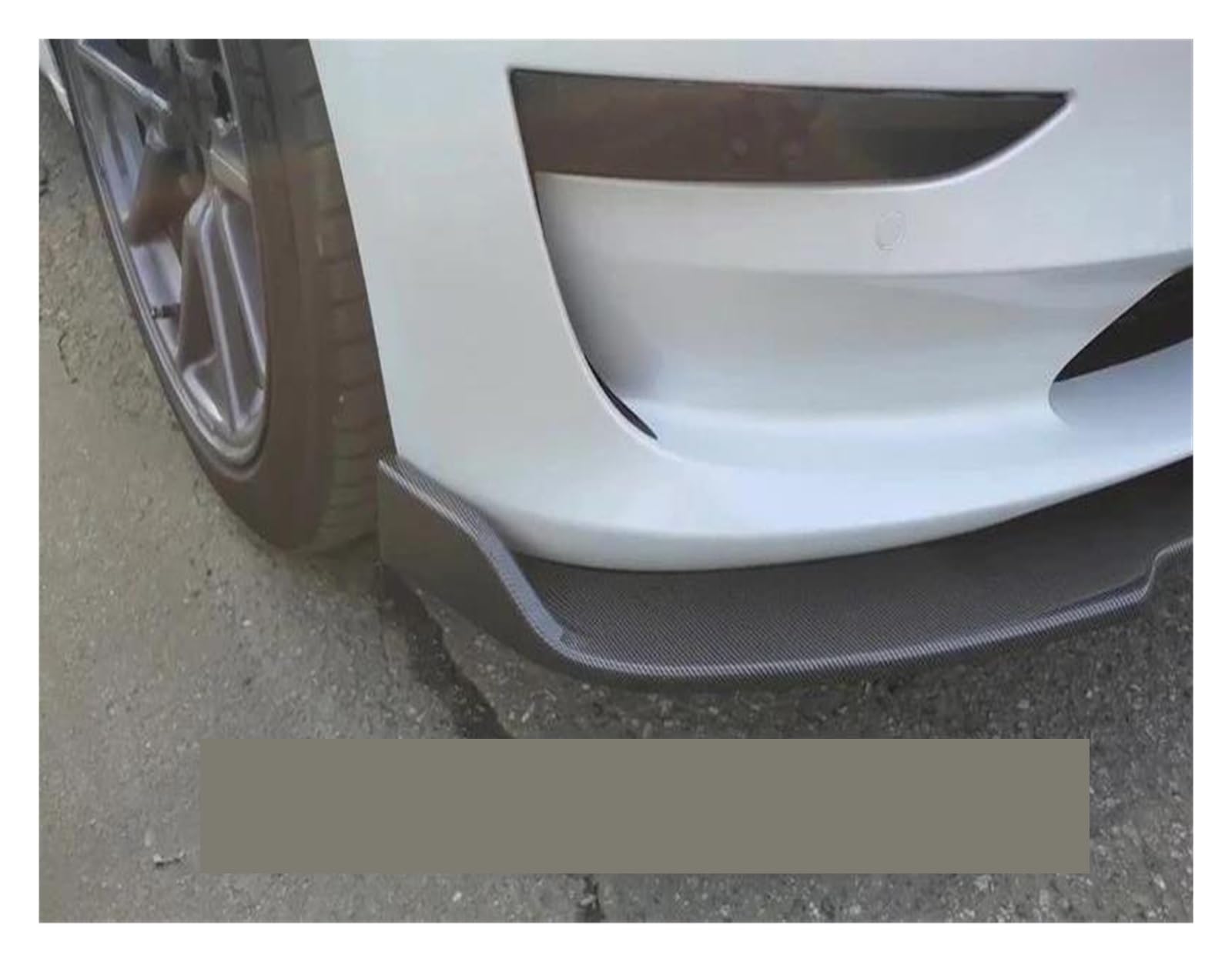 Frontspoiler Modifiziertes M3-Zubehör Frontspoilerlippe Kinn Für Tesla Für Modell 3 Y Body Kit Spoiler Deflektor Tuning Unterer Diffusorschutz ABS Spoilerlippe(3 Matte Carbon) von ODKBFG