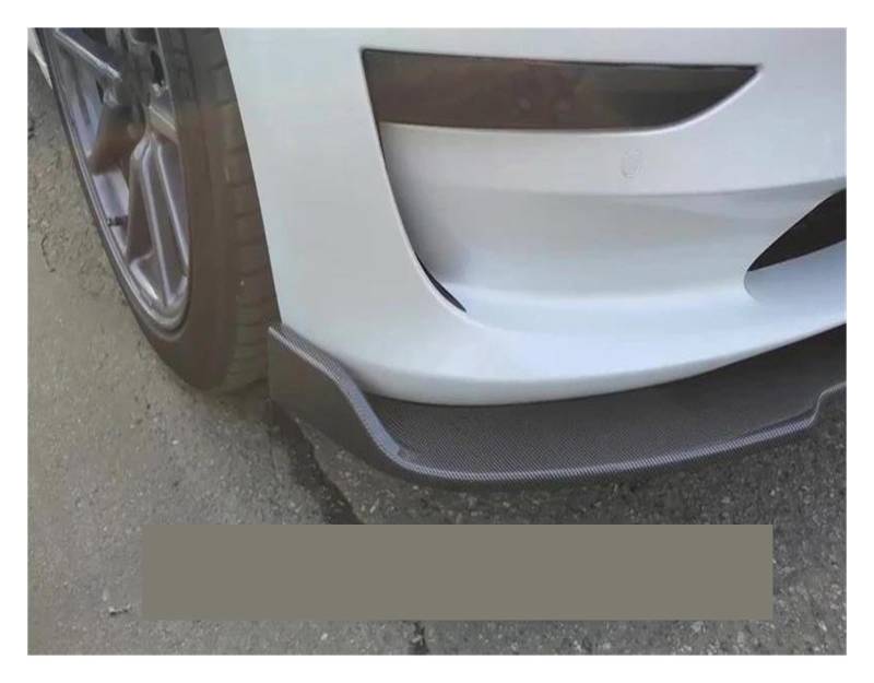 Frontspoiler Modifiziertes M3-Zubehör Frontspoilerlippe Kinn Für Tesla Für Modell 3 Y Body Kit Spoiler Deflektor Tuning Unterer Diffusorschutz ABS Spoilerlippe(3 Matte Carbon) von ODKBFG