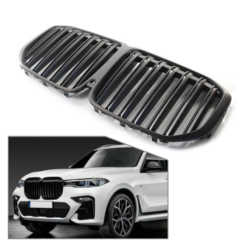 Kühler Auto Front Niere Kühlergrill Ersatz 2 Lamellen Power Performance Sport Stil Racing Grills Für G07 Grill(Double Slat) von ODKBFG