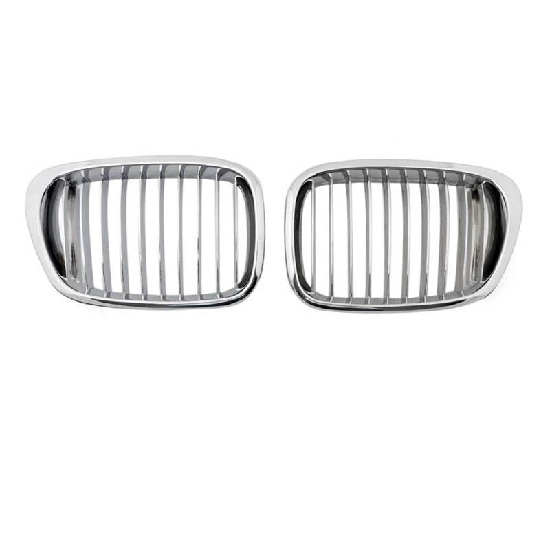Kühler Auto-Tuning-Body-Kit Für E39 5er-Serie 1999 2000 2001 2002 2003 Facelift-Grill Schwarz Matt Chrom Front Nierengrill Grill(Chrome I) von ODKBFG