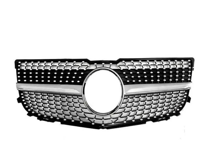 Kühler Frontgrill Grill Racing Grill Für Benz Für GLK X204 2008-2012 2013-2015 Trim Haube Mesh Tuning Sport Grill(13-15 D Silver) von ODKBFG