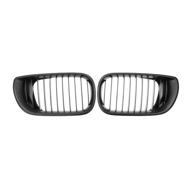 Kühler Für 3er E46 Limousine 4-türig 320i 350i 2002 2003 2004 2005 1 Paar Einzellamellen Nierengrill Auto Frontstoßstange Racing Grille Grill(Matt-schwarz) von ODKBFG