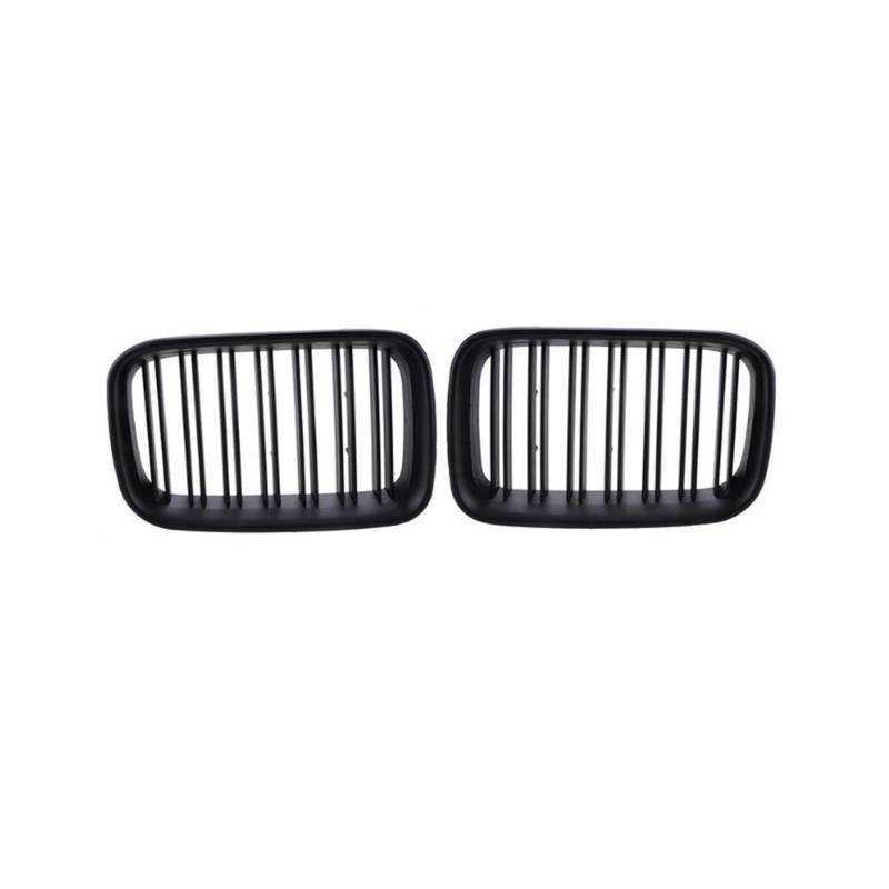 Kühler Für 3er-Reihe Für Pre-LCI Für LCI E36 Glänzend Schwarzer Nierengrill E30 Auto-Frontgrill Silberner Kühlergrill Grill(97-99 E Style) von ODKBFG
