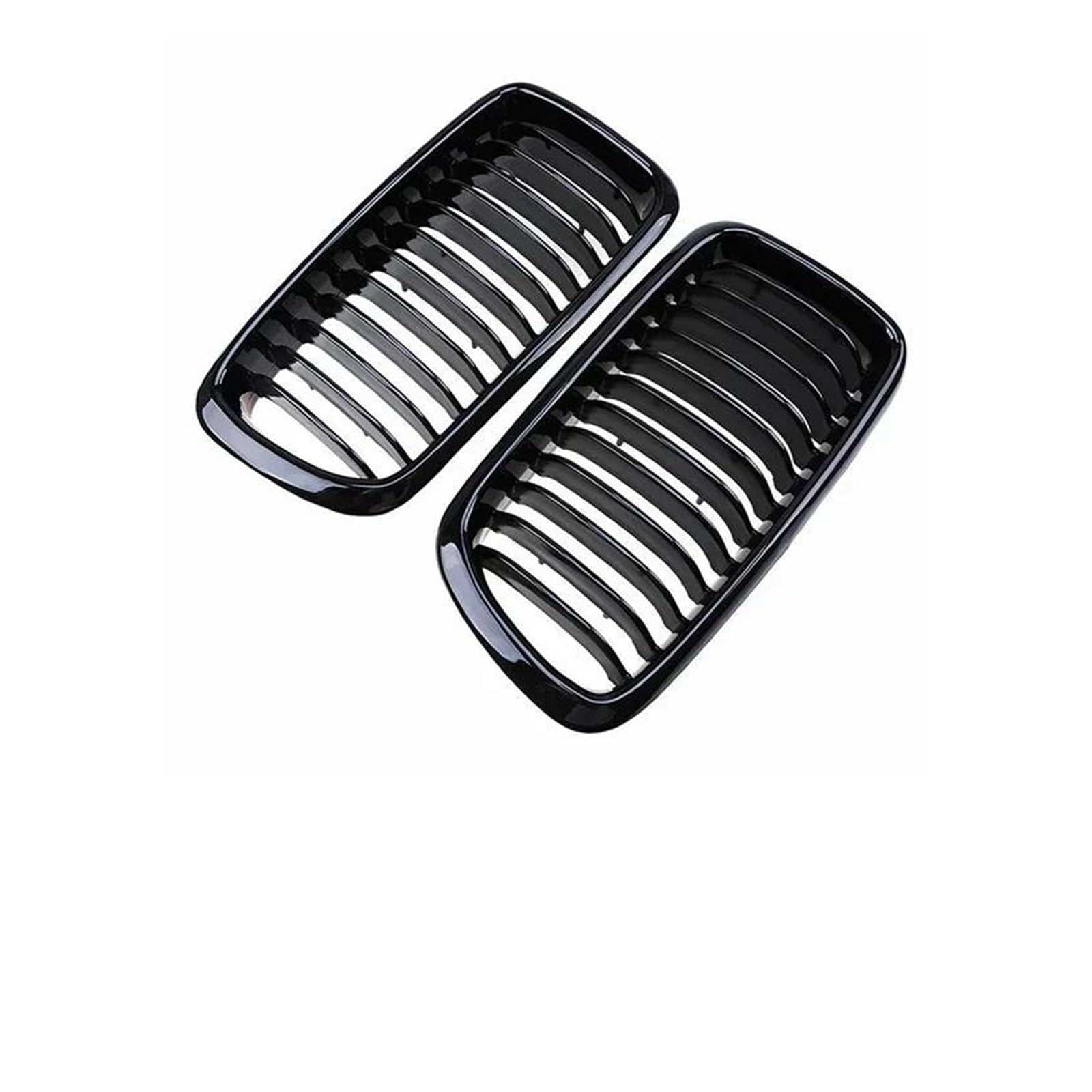Kühler Für 7er E38 1994-2001 Einzellamellengrill Zubehör Auto-Renngitter Glänzend Schwarz Front Nieren Sportgrill Grill(Single Slat) von ODKBFG