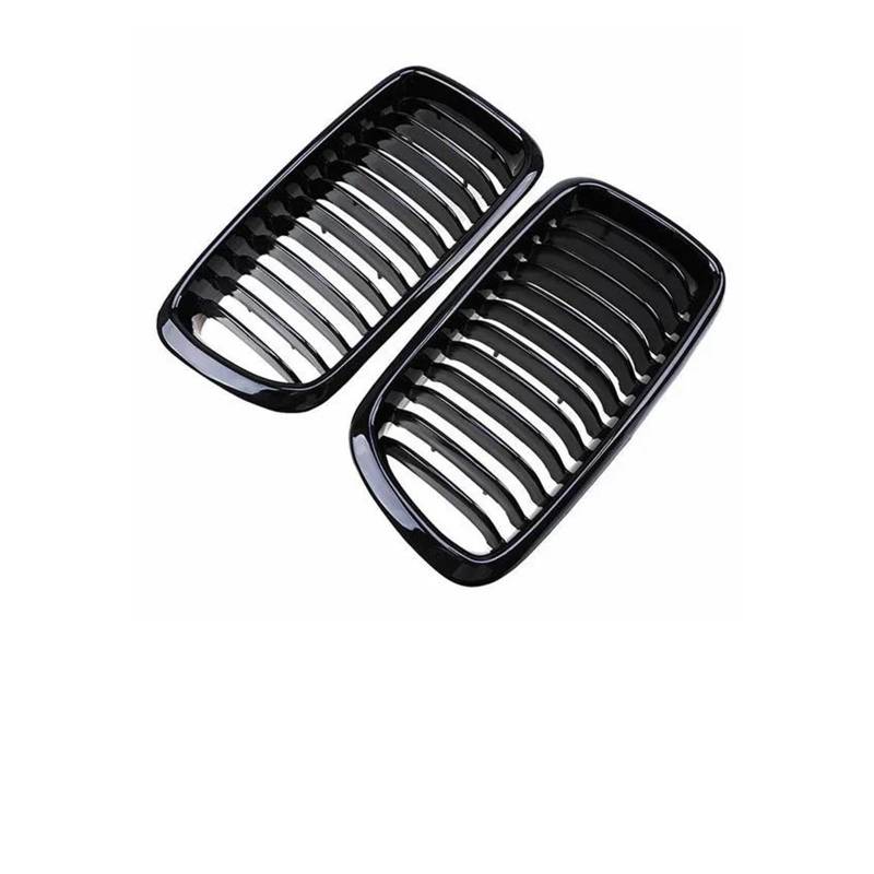 Kühler Für 7er E38 1994-2001 Einzellamellengrill Zubehör Auto-Renngitter Glänzend Schwarz Front Nieren Sportgrill Grill(Single Slat) von ODKBFG