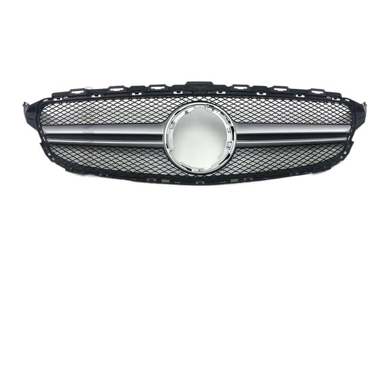 Kühler Für AMG Für GT Für GTR Diamond Style Refit Einlassgitter Frontgrill Grill Tuning Für Benz C W205 C205 S205 2014-2021 Grill(19-21 A Silvery) von ODKBFG