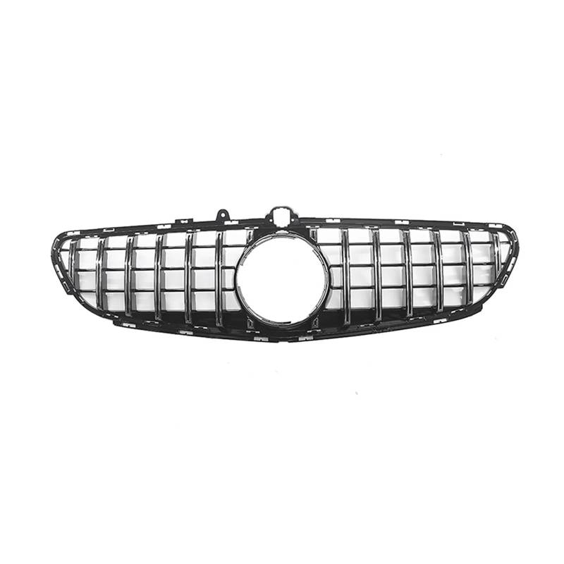 Kühler Für Benz C218 W218 CLS63 Für AMG 2015-2017 Nur GT Stil Silber/Schwarz Auto Obere Stoßstange Haube Mesh Grid Front Kühlergrill Grill(Silber) von ODKBFG