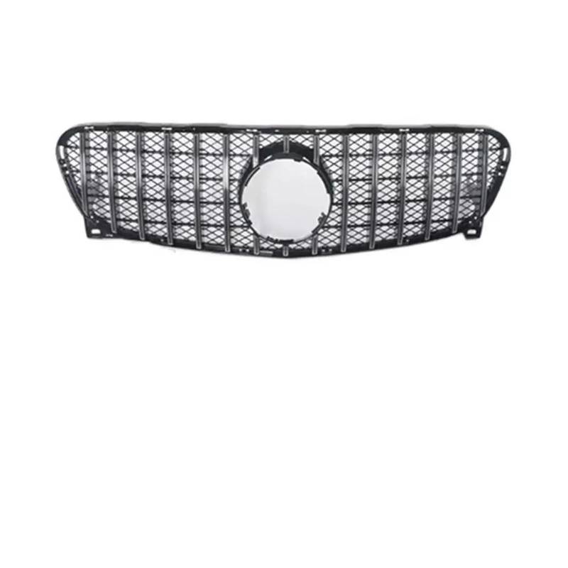 Kühler Für Benz Für GLA X156 2014-2019 Kühlergrill Racing Stoßstange Grill Sport Modifikation Mittelhaube Mesh Dekoration Ersatz Grill(14-16 G Silver) von ODKBFG
