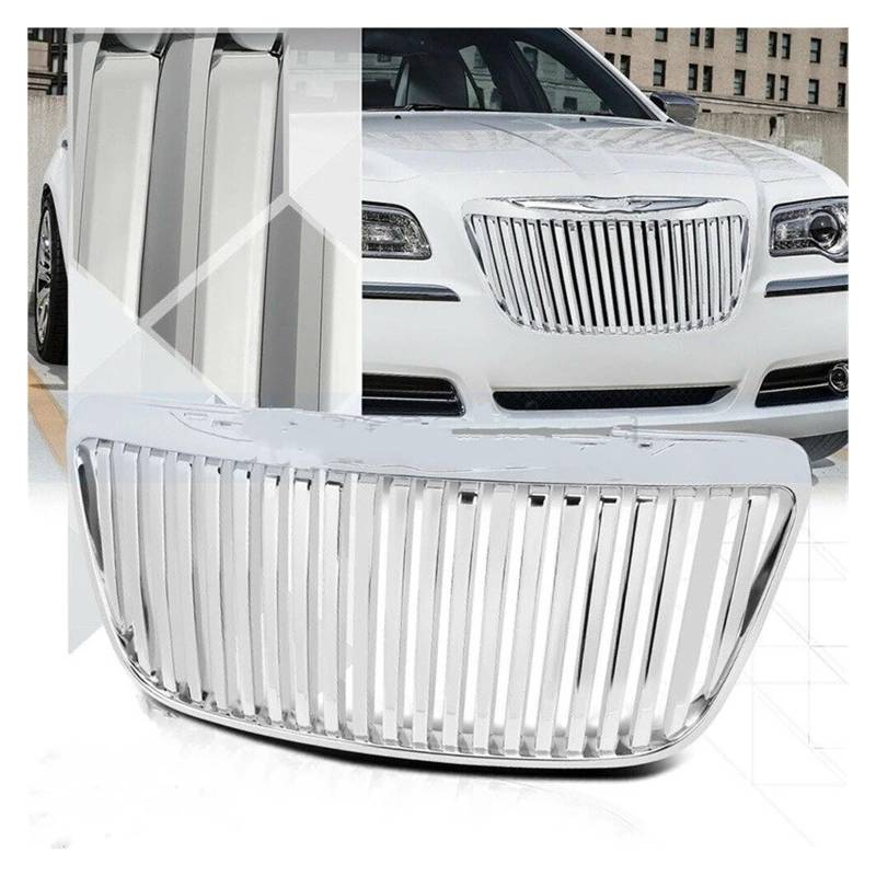 Kühler Für Chrysler 300C 2012–2014 Racing Grills Frontstoßstange Grillmaske Kühlergrill Grill(Style 2 Silver) von ODKBFG