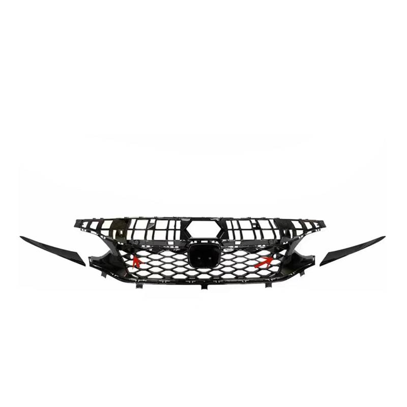 Kühler Für Civic Für Fließheck 2022 2023 2024 Auto Kühlergrill Grill Oberen Stoßfänger Haube MeshTrim Grill(with Sensor Hole) von ODKBFG