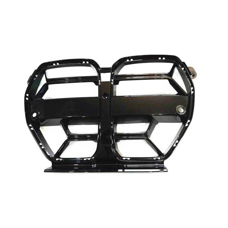 Kühler Für G80 M3 G82 G83 M4 2021 2022 2023 2024 Carbon Fiber Look Glänzend Schwarz Oberen Stoßfänger Haube Mesh Vorne Grille Racing Grills Grill(Glossy Black) von ODKBFG