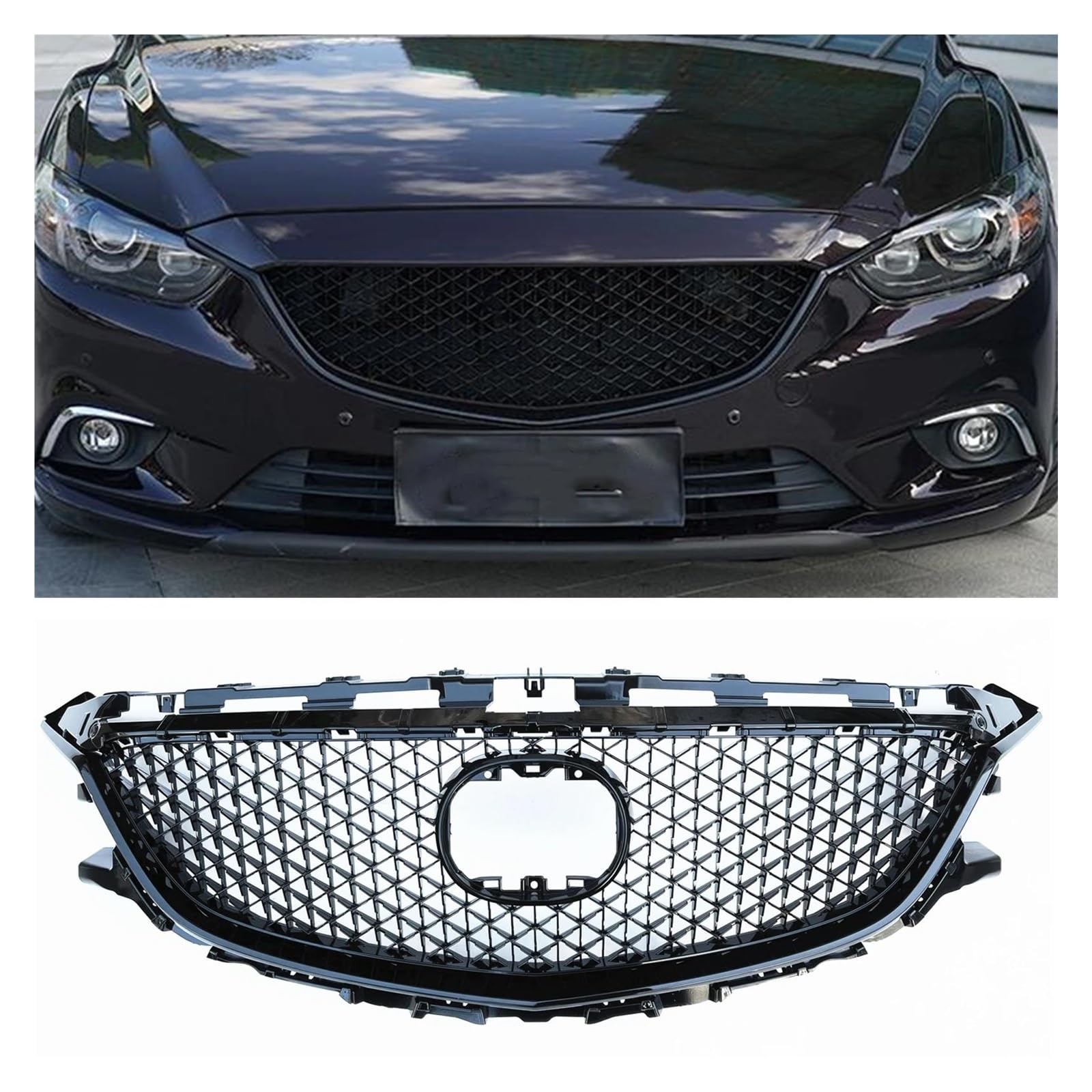 Kühler Für Mazda 6 2014-2016 Kühlergrill Racing Grills Waben Stil Schwarz Auto Oberen Stoßfänger Haube Ansaugabdeckung Mesh Kit Gitter Grill Kühler Für Mazda 6 2014-2016 Kühlergrill Racing Grills Waben Stil Schwarz Auto Oberen Stoßfänger Haube Ansaugabdeckung Mesh Kit Gitter Grill von ODKBFG
