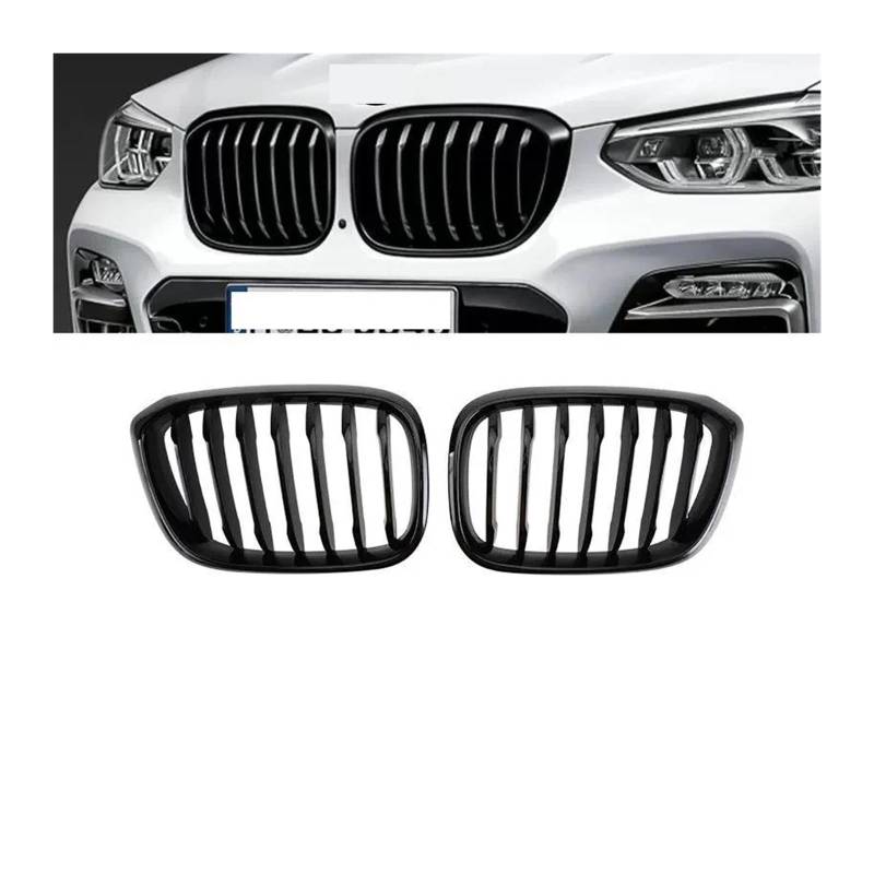 Kühler Für X3 G01 X4 G02 2019 2020 2021 Auto-Tuning Front Nieren Grills Grille Glanz Schwarz Grill(18-21 GB Single Slat) von ODKBFG