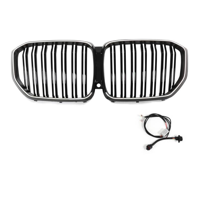 Kühler Für X5 G05 2019-2022 Auto Kühlergrill Front Stoßstange Grill Ersatz Doppel Linie Kühlergrill Mesh Vorne Grill von ODKBFG