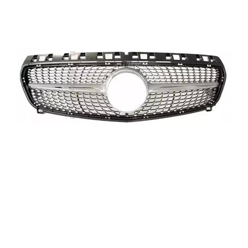 Kühler Kühlergrill Racing Grill Mesh Tuning Zubehör Für A Klasse A45 W176 2013-2018 2019+ A180 A200 A260 GT Diamond Style Grill(13-15 D Silver) von ODKBFG