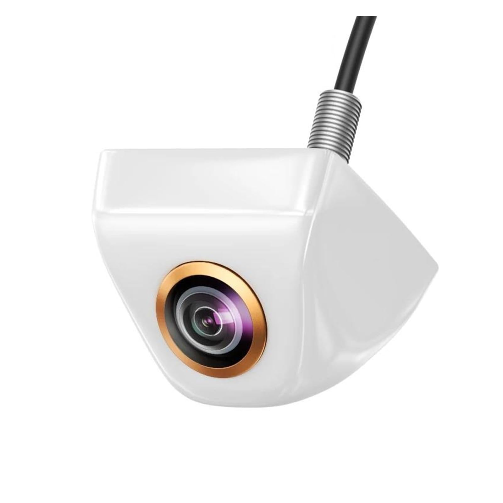 Rückansicht Kamera 170 ° Full HD Nacht FÜR Vision Reverse AHD Fisheye Fahrzeug Parkplatz Kamera Goldene Linse Auto Rückansicht Kamera Rückfahrkamera(White-CVBS-AHD720P) von ODKBFG
