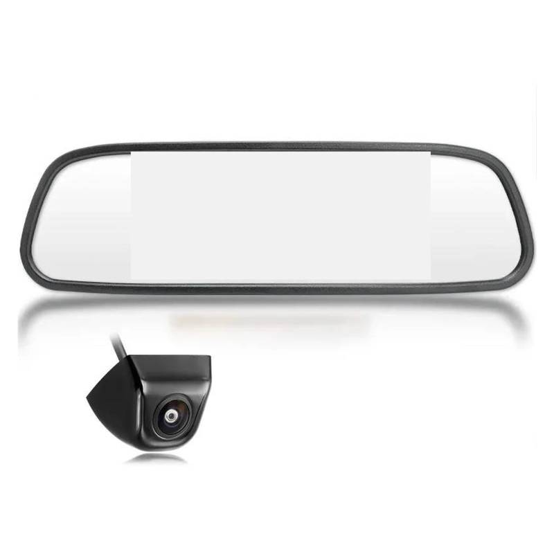 Rückansicht Kamera 5-Zoll-Auto-Rückspiegel-Monitor 170 Grad Sternenlicht-Nachtsicht-Rückfahrkamera Fahrzeug AHD 1920 X 1080P Rückfahrkamera(Add AHD720P Camera) von ODKBFG