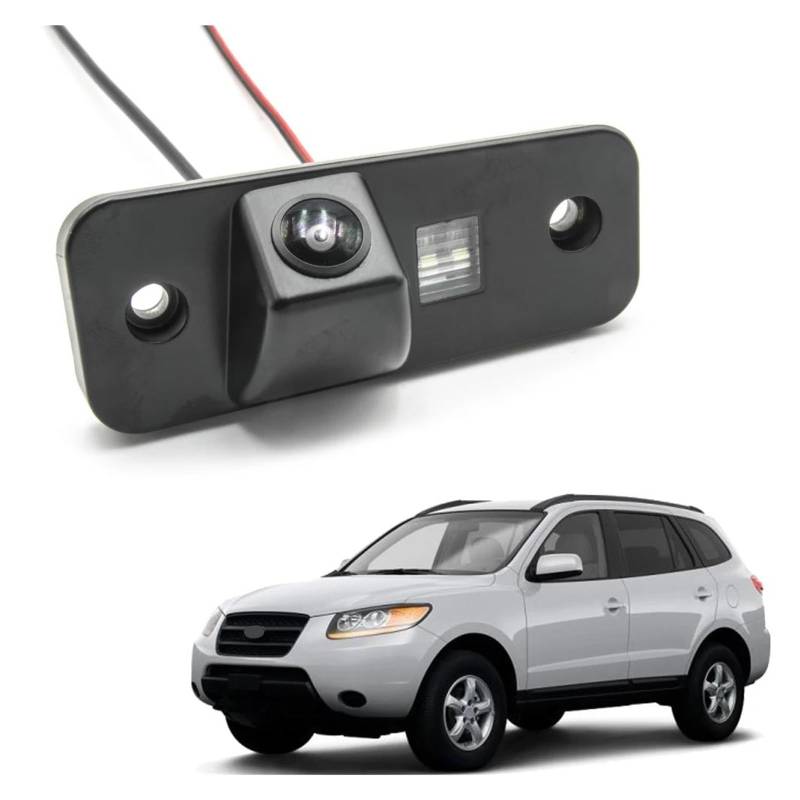 Rückansicht Kamera Auto Reverse Monitor CCD HD AHD Fisheye Rückansicht Kamera Für Hyundai Für Santa Fe (cm) SUV 2005 2006 2007 2008 2009 2010 2011 2012 Rückfahrkamera(C135 AHD 720P) von ODKBFG