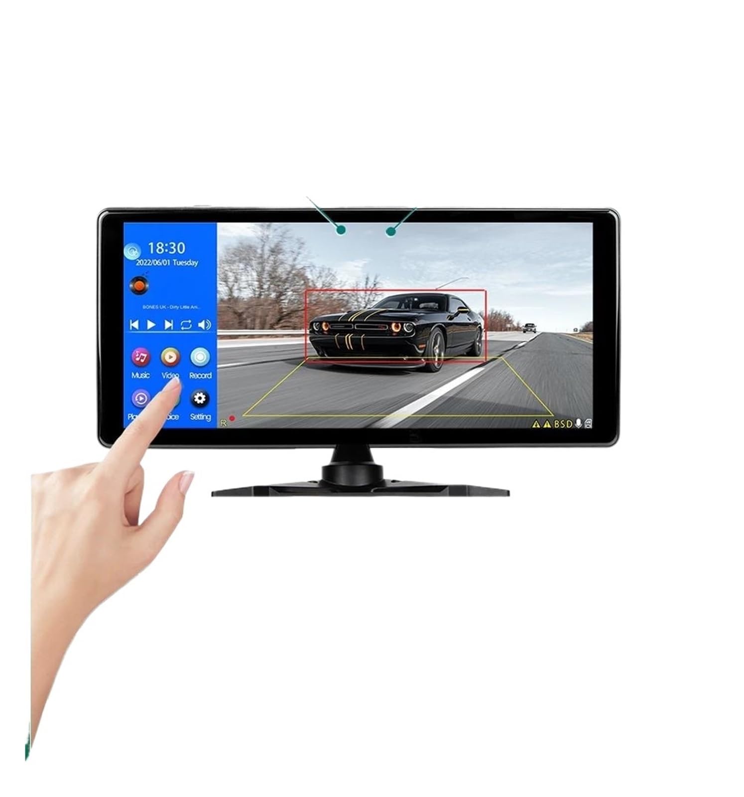 Rückansicht Kamera Für Wohnmobil/LKW/Bus 10,36-Zoll-Touchscreen 4-Kanal-Split-Screen-Auto-MP4-DVR-Monitor Mit Schwenkbarer 170°AHD 1080P-Kamera Rückfahrkamera(C 2 BSD add 4pcs 879) von ODKBFG