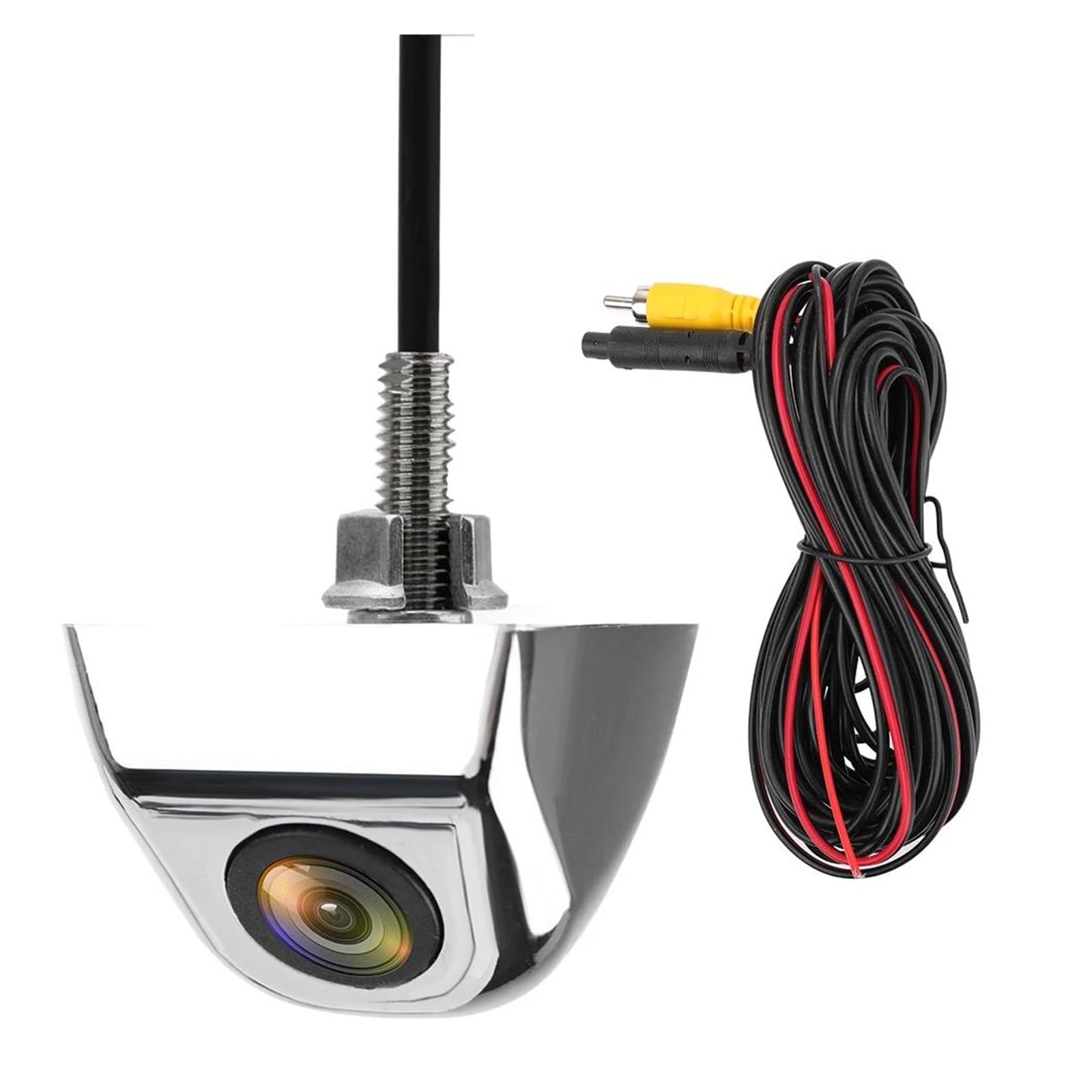 Rückansicht Kamera Universal 170 Grad Weitwinkel Auto Reverse Rückansicht Kamera Farbe Bild Video Nacht Für Vision Auto Backup wasserdichte Kamera 12V Rückfahrkamera(Silber) von ODKBFG