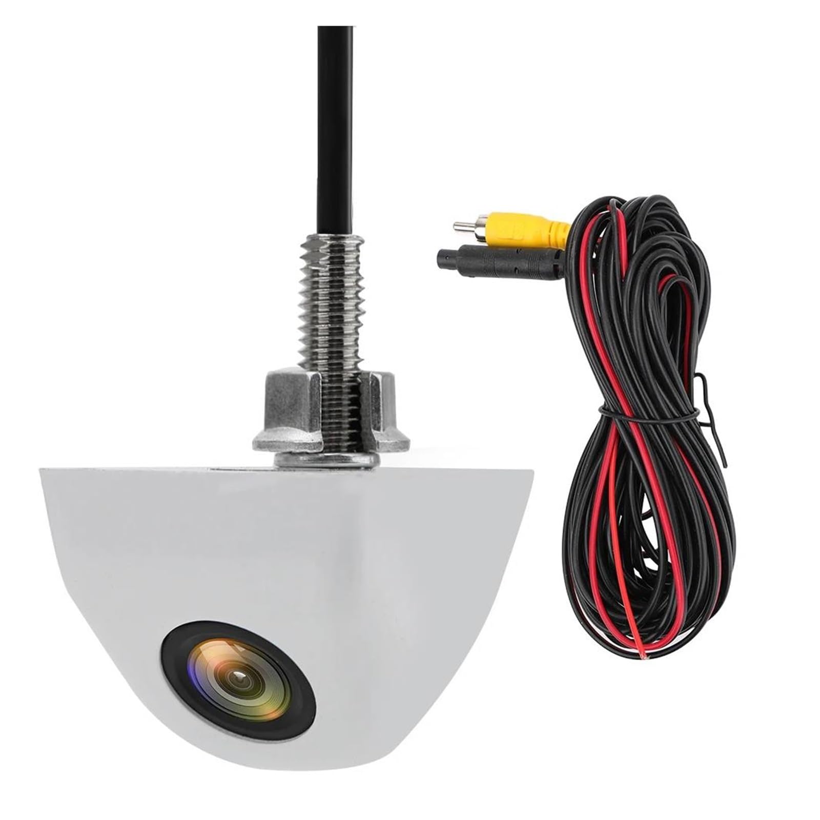 Rückansicht Kamera Universal 170 Grad Weitwinkel Auto Reverse Rückansicht Kamera Farbe Bild Video Nacht Für Vision Auto Backup wasserdichte Kamera 12V Rückfahrkamera(Weiß) von ODKBFG