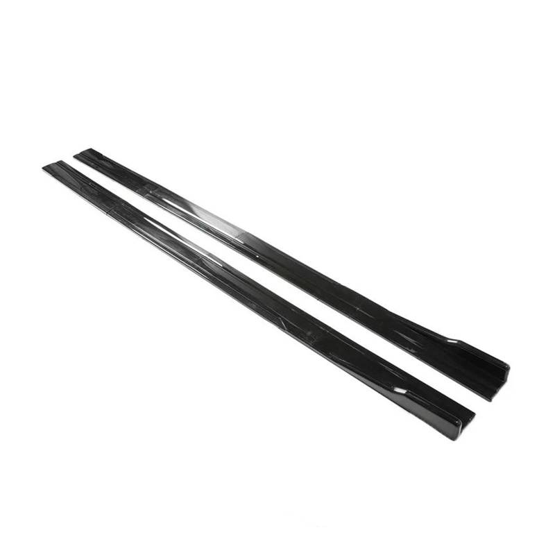 Seitenschweller Splitter 2,2 M 2,18 M 2m Universal Auto Seite Röcke Kotflügel Splitter Stoßstange Sport Styling Für VW Seitenschürze(2.18m Bright Black) von ODKBFG