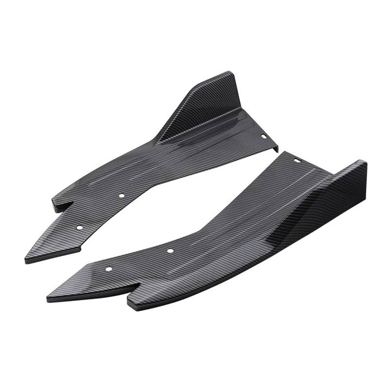 Seitenschweller Splitter 2 STÜCKE Universal Auto Seite Kotflügel Flossen Körper Lip Spoiler Kinn Seite Rock Schutz Abdeckungen Hinten Stoßstange Lip Splitter Carbon Faser Seitenschürze(Kohlefaser) von ODKBFG