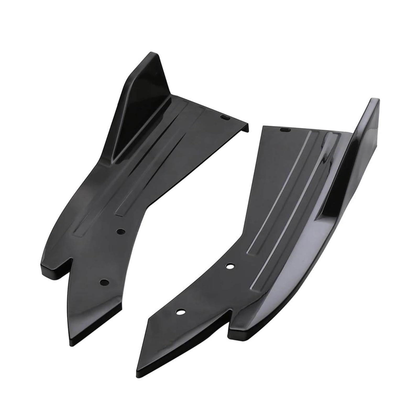 Seitenschweller Splitter 2 STÜCKE Universal Auto Seite Kotflügel Flossen Körper Lip Spoiler Kinn Seite Rock Schutz Abdeckungen Hinten Stoßstange Lip Splitter Carbon Faser Seitenschürze(Schwarz) von ODKBFG