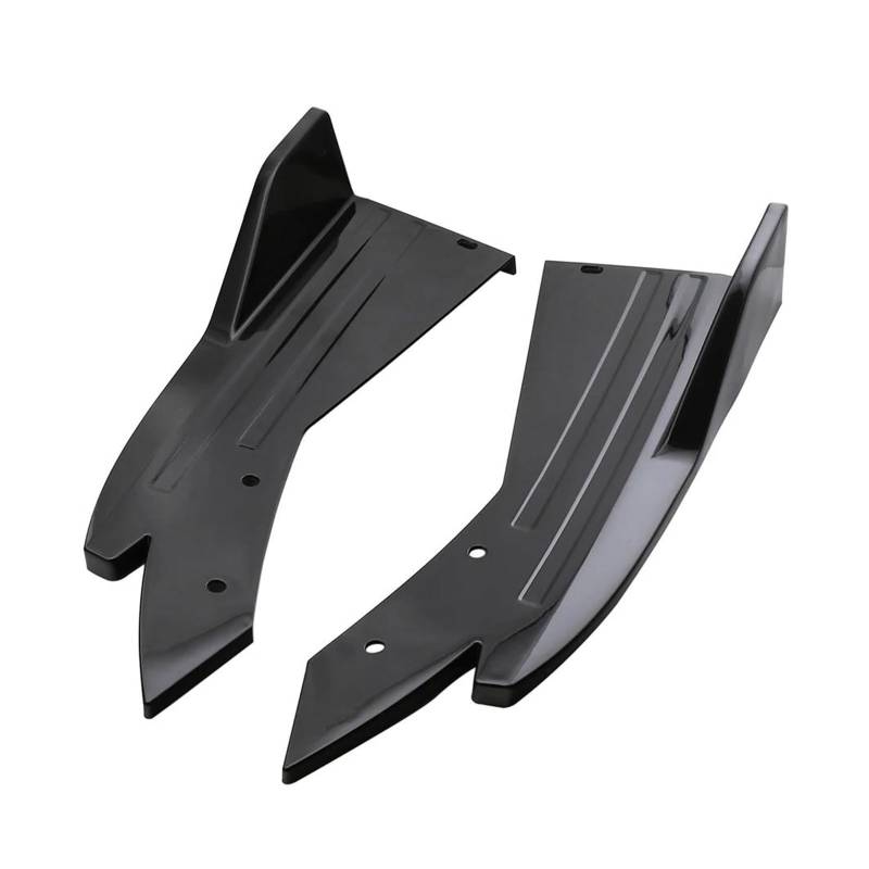 Seitenschweller Splitter 2 STÜCKE Universal Auto Seite Kotflügel Flossen Körper Lip Spoiler Kinn Seite Rock Schutz Abdeckungen Hinten Stoßstange Lip Splitter Carbon Faser Seitenschürze(Schwarz) von ODKBFG