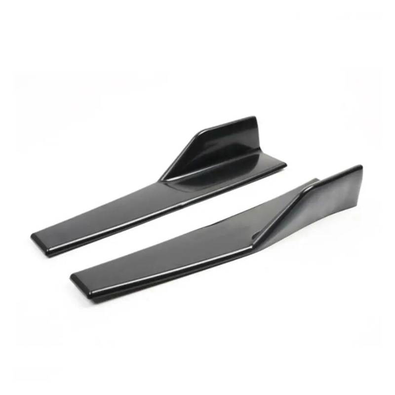 Seitenschweller Splitter 2 STÜCKE Universal Seitenschweller Abdeckung Kotflügelschutz Body Kit Spoilerlippe Für Ford Für Mustang GT Für Shelby GT500 2000-2022 Seitenschürze(Schwarz) von ODKBFG