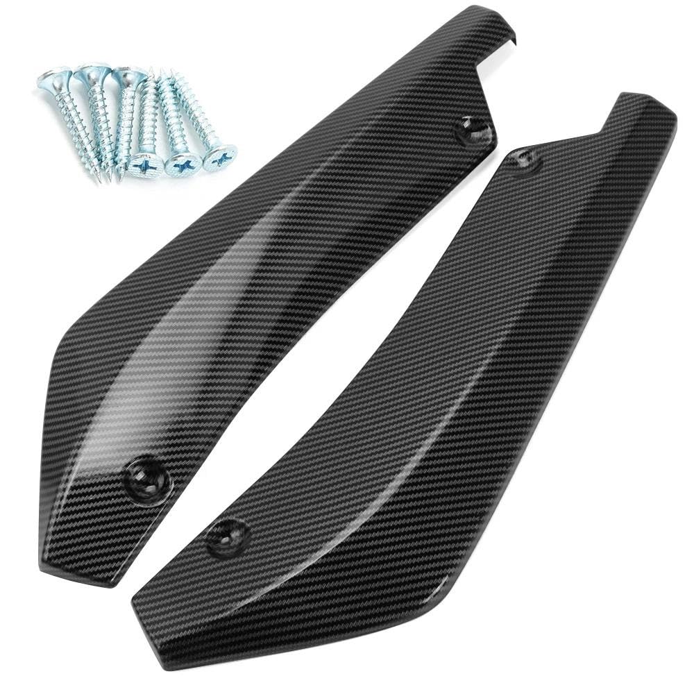 Seitenschweller Splitter 2 Teile/Satz Für A4 A5 A6 A7 B8 S3 Autozubehör Heckspoilerlippe Canards Splitter Seitenspoiler Volant Zierleiste Aufkleber Seitenschürze(Kohlefaser-Optik) von ODKBFG