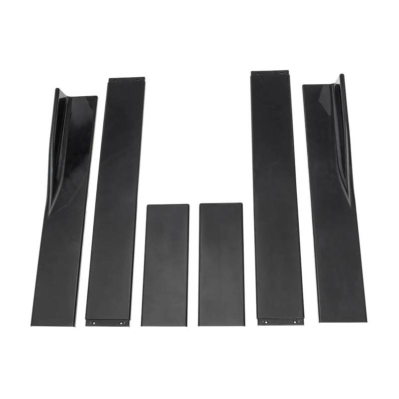 Seitenschweller Splitter 2M Seitenschweller Universal Extension Kit Splitter Schürze Autozubehör Für SEAT Für Leon F R 5F MK1 MK2 MK3 MK4 Für SEAT Für Ibiza 6J Seitenschürze(Schwarz) von ODKBFG