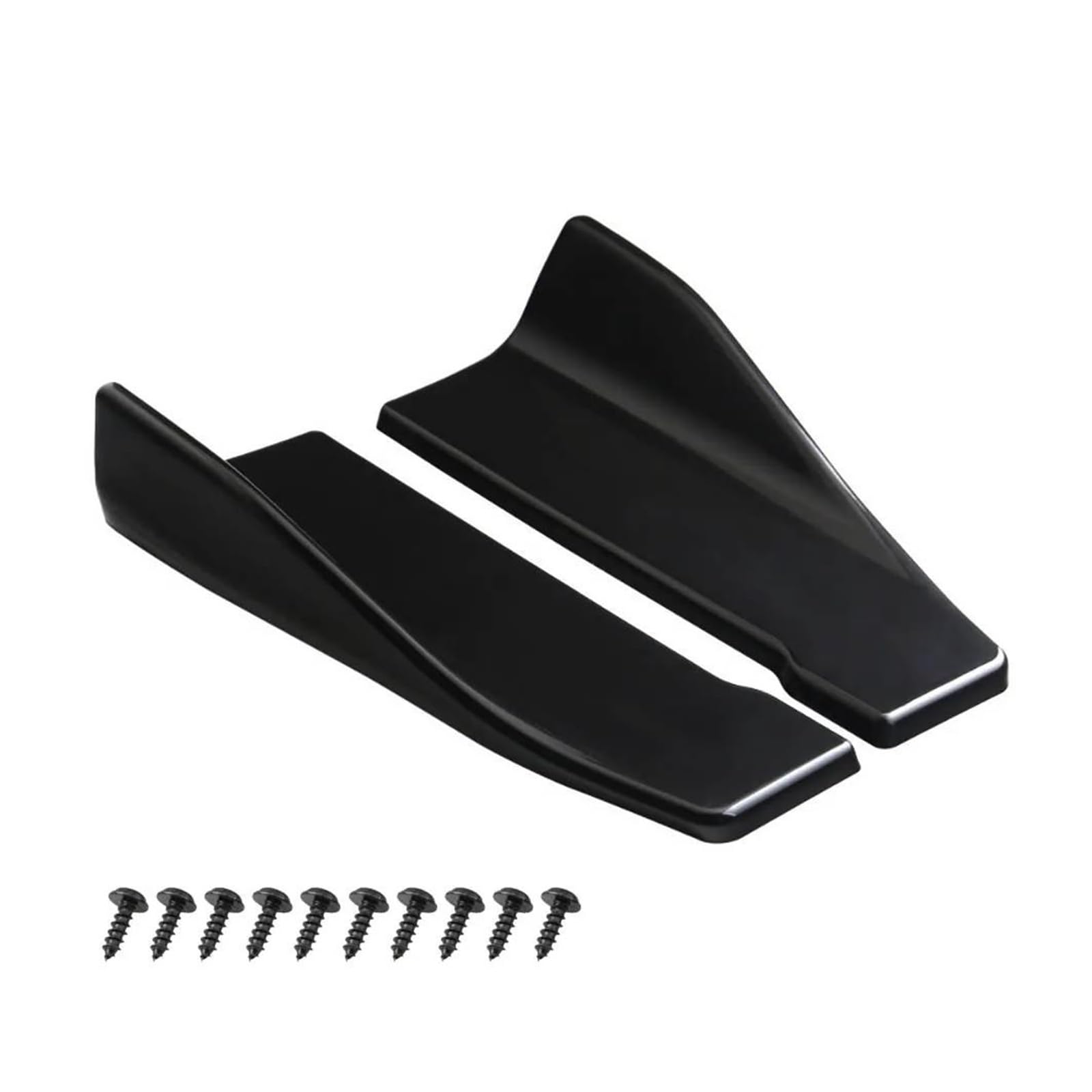 Seitenschweller Splitter 35Cm 48Cm Universal-Heckschwelle Für Autospoiler Seitliche Stoßstangenlippe Rocker Wings Schutzleisten Kohlefaser Glänzend Schwarz Seitenschürze(35cm Black) von ODKBFG